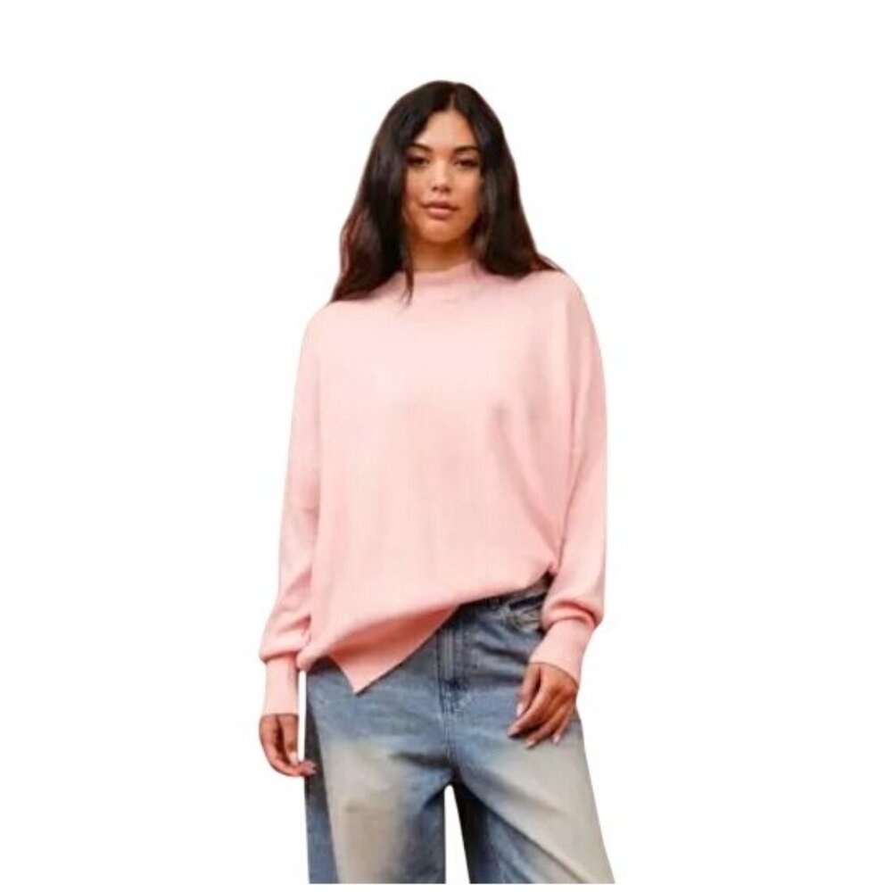 DYI Women's Cashmere Wool Oversized Sweater Peachy Keen Small